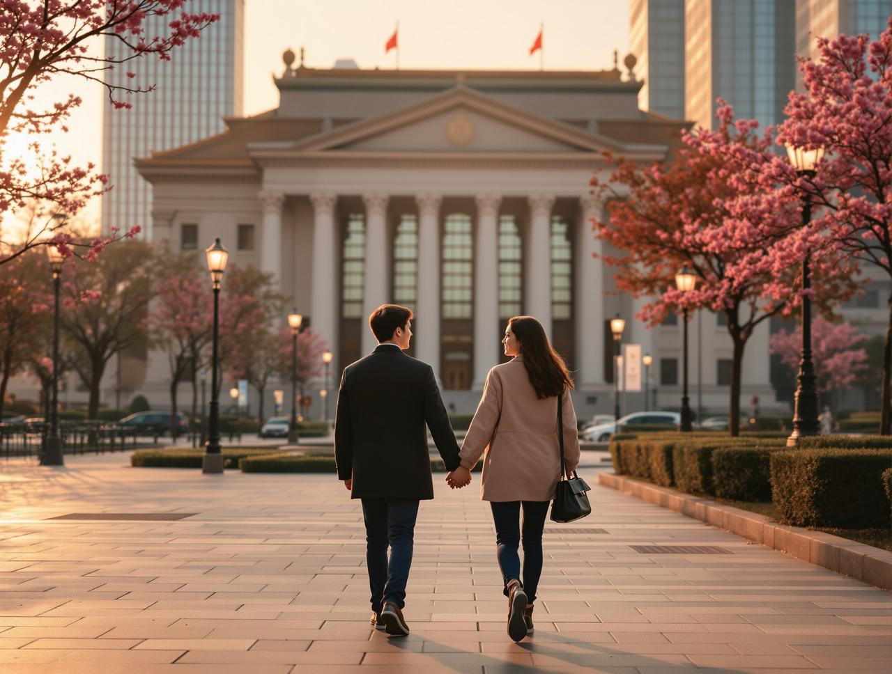 黑料网站 - 95后小花与圈外男友现身民政局疑似领证娱乐八卦新闻配图